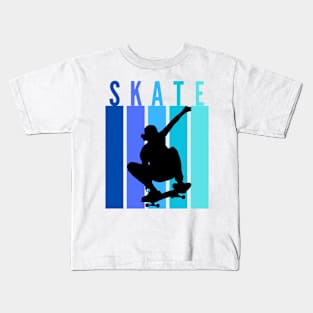 Skate (blue) Kids T-Shirt